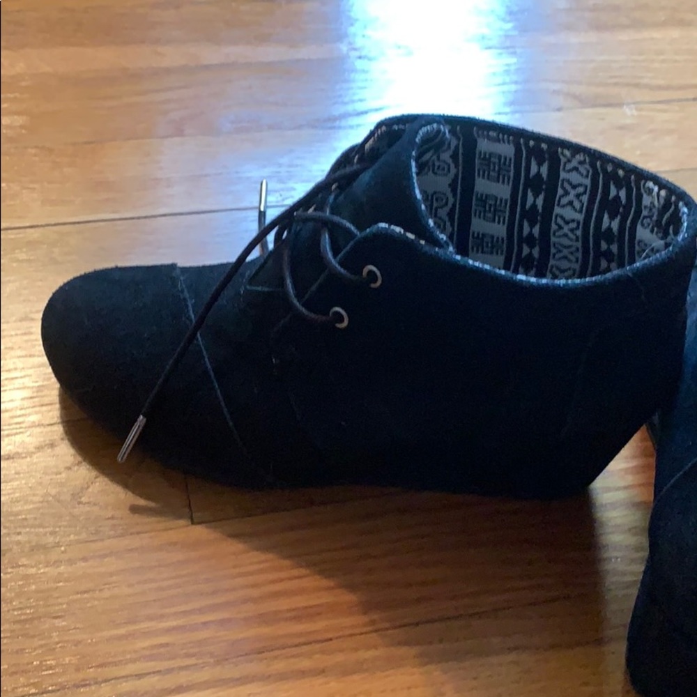 Tom’s wedge booties. Like new!